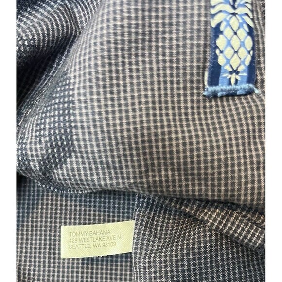 Tommy Bahama Long Sleeve Shirt Men's M Blue Floral Stripe Vacation Cowboy Resort - Picture 8 of 11